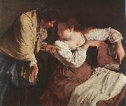 GENTILESCHI, Orazio Two Women with a Mirror fge oil painting artist
